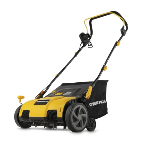 Powerplus Elektro-Rasenvertikutierer POWXG75160-1600 W und 360 mm Schnittbreite, 2-in-1-Lüfter und Elektro-Vertikutierer für Ihren Garten von POWERPLUS