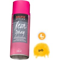 Baufix Neonspray - Neongelb 4-er Set Baufix Neonspray - Neongelb 4-er Set von Powertec Color