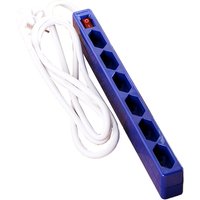 Powertec 6-fach Euro-Steckdose - Blau von Powertec Color