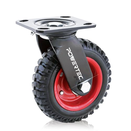 POWERTEC 17051V Schwerlast-Industrierolle, 20,3 cm, 1 Stück, Drehgelenk, 20,3 cm POWERTEC 17051V Schwerlast-Industrierolle, 20,3 cm, 1 Stück, Drehgelenk, 20,3 cm von POWERTEC