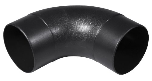 POWERTEC 70105 Winkel-Staubschlauchverbinder, 10,2 cm, 90-Grad-Winkel, Schwarz von POWERTEC
