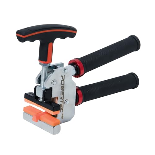 POWERTEC Pro 71987 Fliesenbrecher in Großformat, 3,8 cm Hals, bricht Fliesen bis zu 15 mm Dicke, staubfreie Anwendung zum Brechen von Fliesen von POWERTEC