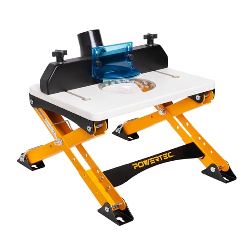 POWERTEC UT1013C Trim Router Tisch Klappständer - Höhenverstellbar Arbeitsplatz und Wandmontage bereit, Trim Router Tisch inkl. Oberfräse Grundplatte und verstellbarem Zaun passend für Trim Router POWERTEC UT1013C Trim Router Tisch Klappständer - Höhenverstellbar Arbeitsplatz und Wandmontage bereit, Trim Router Tisch inkl. Oberfräse Grundplatte und verstellbarem Zaun passend für Trim Router von POWERTEC