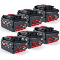 (Set mit 6 Stück Akku) für Bosch Professional GBA 18 Volt, 5.0 Ah Li-Ion Ersatzakku für Bosch BAT609 BAT610 BAT618 BAT618G BAT620 BAT622 von POWERWINGS