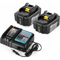 2 Stück 18V 4,0Ah Akku mit Ladegerät für Makita 18 Volt Ersatzakku BL1840B BL1860B BL1850B BL1850 BL1840 BL1860 BL1845 BL1835 BL1830B BL1815 LXT von POWERWINGS