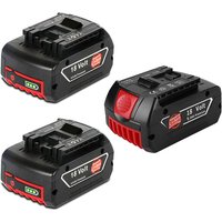 3X 18V 5,0Ah Akku für Bosch Professional gba 18 Volt, 5.0 Ah Ersatzakku kompatibel mit Bosch gal gsr gsb gbh gws, für Bosch BAT609 BAT610 BAT618 von POWERWINGS