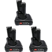 3X Akku für Bosch gba 12 Volt / 4,0 Ah, Professional Ersatzakku gba 10,8 v Akkupack Ersatz für Bosch 2607337302 1600Z0002Y BAT412 BAT420 BAT411 von POWERWINGS