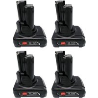 4x Akku für Bosch Professional GBA 12V Akku 10,8V 4.0Ah BAT411 1600Z0002Y Li-ion Akkupack Ersatzakku für Bosch GSR GDR GSA BAT412 BAT413 BAT420 GOS von POWERWINGS
