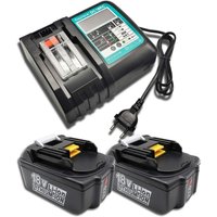 2x 18 v 5,0 Ah Li-Ion Akku für Makita BL1850B mit Ladegerät DC18RC DC18RA 3A, für Makita BL1860B BL1860 BL1850 BL1840 BL1830 BL1830B BL1815 BL1845 2x 18 v 5,0 Ah Li-Ion Akku für Makita BL1850B mit Ladegerät DC18RC DC18RA 3A, für Makita BL1860B BL1860 BL1850 BL1840 BL1830 BL1830B BL1815 BL1845 von POWERWINGS