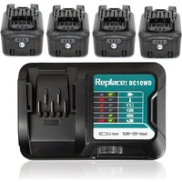 Powerwings - 4 Stück BL1041B Ersatzakku mit Ladegerät DC10WD für Makita 12 v 10,8 v 4000mAh BL1041B BL1021B BL1016 BL1015 für Makita 197339-1 Powerwings - 4 Stück BL1041B Ersatzakku mit Ladegerät DC10WD für Makita 12 v 10,8 v 4000mAh BL1041B BL1021B BL1016 BL1015 für Makita 197339-1 von POWERWINGS