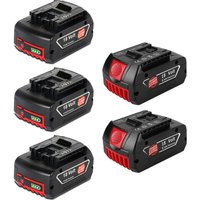 5x Akku Ersetz für Bosch 2607336815 Professional gba 18 Volt 5,0 Ah gal 18V gsb gsr gbh gws 17618-01 BAT609 Ersatzakku Kompatibel mit BAT609 BAT618 von POWERWINGS