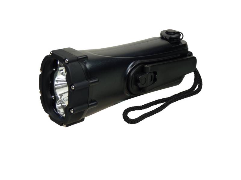 POWERplus LED Taschenlampe Shark wasserdichtes Notfall Kurbel Ladegerät Blackout von POWERplus