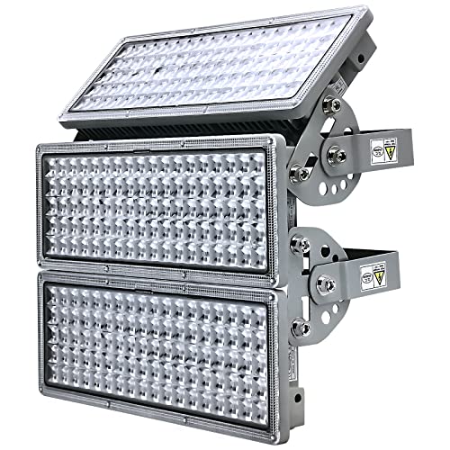POWFUL LED Flutlicht 300W LED Strahler Flutlichtstrahler 6500K 30000LM Außenstrahler IP67 Wasserfest Flutlicht Außen mit Einstellbarem winkel für Sportplatz Garten von POWFUL