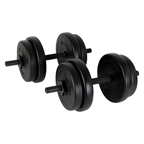 POWRX Kurzhantel (Paar) | 2er Set 20kg 30kg 40kg | Rutschsichere, gerändelte Griffe | Hantelset mit Sternverschluss (2 x 10 kg) von POWRX