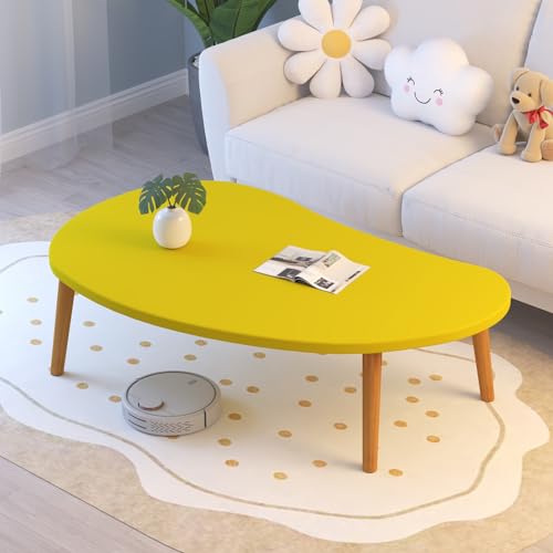 Beistelltische fürs Wohnzimmer,Kleiner Niedriger Couchtisch,Niedlicher Cartoon-Teetisch mit Unregelmäßiger Form,Stilvolle Holzmöbel für die Heimdekoration,für Wohnzimmer Schlafzimmer Balkon(Elegant ye von POWRZZZY