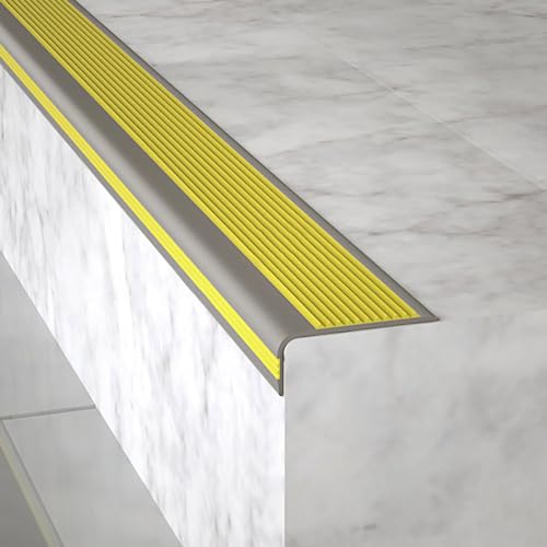 Gummi Treppenstufen PVC Treppenkante Rutschfeste Schutzstreifen Stufenkantenverkleidung Selbstklebende Treppenstufenkantenverkleidung Holzmaserung Für Stufenecken Im Innen Und Außenbereich ( Color : Y von POWRZZZY