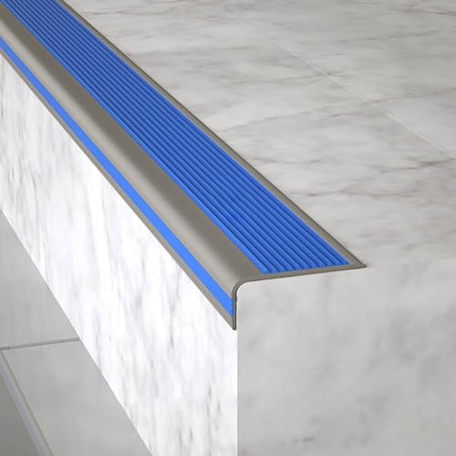 Gummi Treppenstufen PVC Treppenkante Rutschfeste Schutzstreifen Stufenkantenverkleidung Selbstklebende Treppenstufenkantenverkleidung Holzmaserung Für Stufenecken Im Innen Und Außenbereich ( Color : B von POWRZZZY