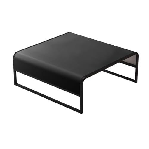 POWRZZZY Rechteckiger Couchtisch (70cm) 2er-Set Einfache Couchtische fürs Wohnzimmer für Kleine Wohnungen Einfache Montage(Nero,70x70x42cm) von POWRZZZY
