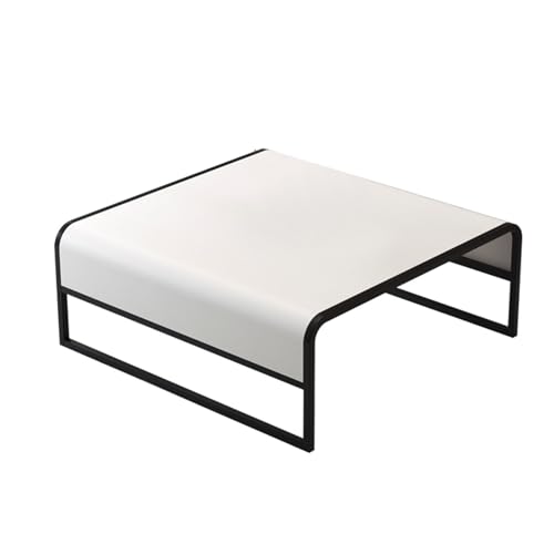 POWRZZZY Rechteckiger Couchtisch (70cm) 2er-Set Einfache Couchtische fürs Wohnzimmer für Kleine Wohnungen Einfache Montage(Wit,70x70x42cm) von POWRZZZY