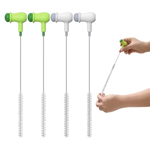Strohhalm-Reiniger, 4 Stück Strohbürsten, Neuheit, 2-in-1-Design, kleine Flaschenbürste und Deckelreinigungsbürste, lange Pfeifenreiniger, Nylonbürsten für die Reinigung wiederverwendbarer Strohhalme Strohhalm-Reiniger, 4 Stück Strohbürsten, Neuheit, 2-in-1-Design, kleine Flaschenbürste und Deckelreinigungsbürste, lange Pfeifenreiniger, Nylonbürsten für die Reinigung wiederverwendbarer Strohhalme von POXIAOER