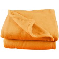 Poyet-motte - Fleece-Decke 180 x 220 cm Honig - orange von POYET-MOTTE