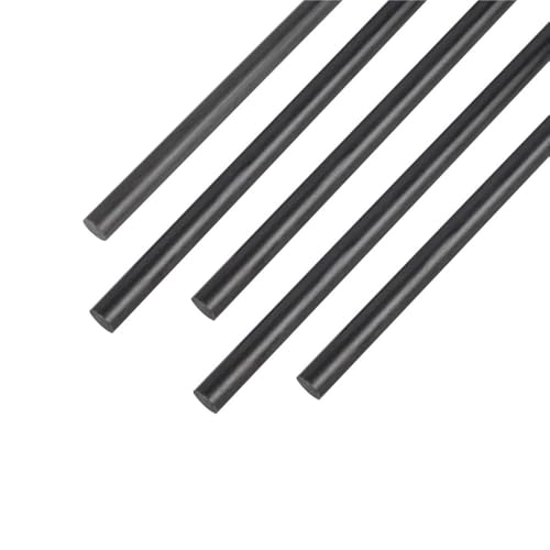 10 hochfeste Fiberglasstangen – 20 Zoll schwarze und weiße Glasfaserstangen for Zelt, Drachen und Gemüseschuppen(9.0x500mm) von POYSCFLQB