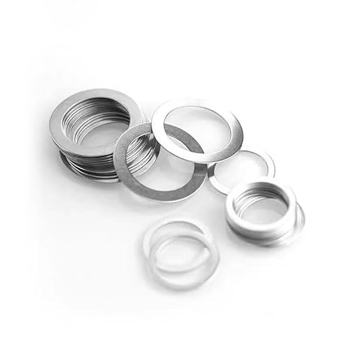 20 Stück M12 mm dünne Unterlegscheiben aus Edelstahl (0,1 mm, 0,2 mm, 0,3 mm, 0,5 mm, 1,0 mm)(12x20x0.5mm) von POYSCFLQB