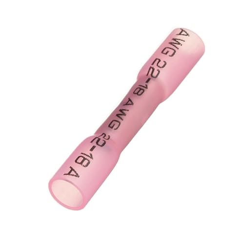 25 Stück Schrumpf-Stoßverbinder – AWG 26–10, Crimp-Anschlussklemmen for elektrisches Spleißen(Red) von POYSCFLQB