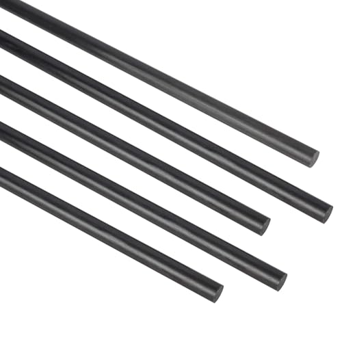 5 Stück schwarze Fiberglasstangen, 40 Zoll – langlebige Stützstangen for Garten- und Zelthalterungen, Durchmesser 0,8 mm bis 5 mm(4.5x1000mm) von POYSCFLQB