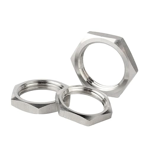 5-teiliges Sechskant-Sicherungsmuttern-Set aus Edelstahl 304 – metrische Rohrverschraubungsmuttern M8 M10 M12 M14 M16 M18 M20 M22 M24 M25 M40(M22x1.5x27x5) von POYSCFLQB
