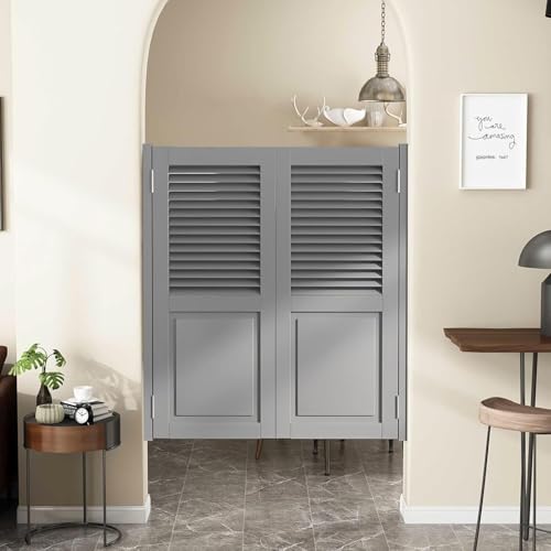 Cafe-Schwingtüren aus Massivholz – Eleganter Saloon-Stil mit Scharnieren for den privaten und gewerblichen Gebrauch(Gray,70x100cm) von POYSCFLQB