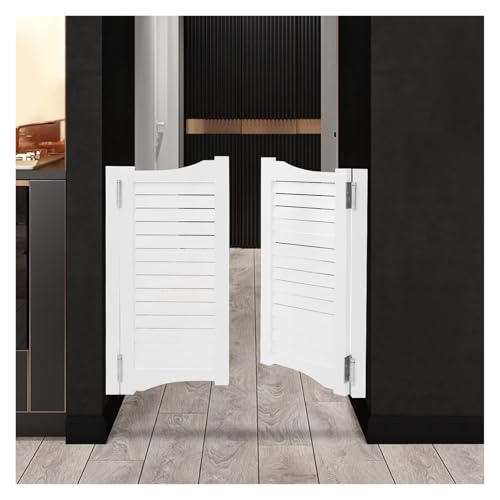 Elegante Café-Salontüren aus Massivholz mit automatischem Schließmechanismus – langlebige Schwingtüren for den privaten/gewerblichen Gebrauch(White,70x90cm) von POYSCFLQB