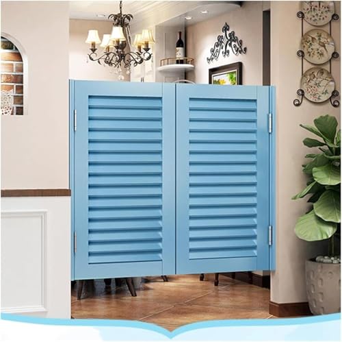 Elegante Schwingtüren aus Massivholz for Cafés – Doppeltür im Saloon-Stil for Küche, Wohnzimmer und Gewerbeflächen, 1 Stück(Dark Blue,90x70cm) von POYSCFLQB
