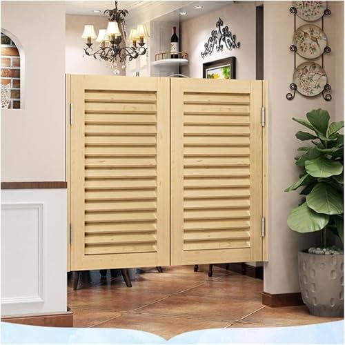 Elegante Schwingtüren aus Massivholz for Cafés – Doppeltür im Saloon-Stil for Küche, Wohnzimmer und Gewerbeflächen, 1 Stück(Wood,100x100cm) von POYSCFLQB
