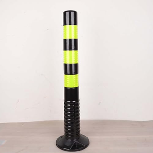 High Visibility PU Elastic Column Barricade - Flexible Plastic Security Posts for Driveways and Parking Areas(Black,Tall/29.5in) von POYSCFLQB