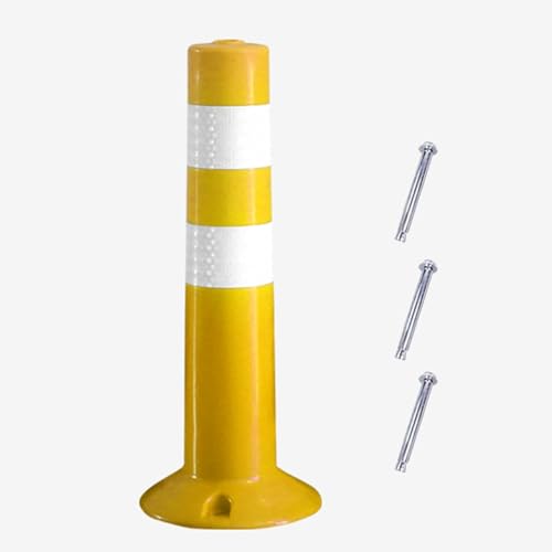 High Visibility PU Elastic Column Barricade - Flexible Plastic Security Posts for Driveways and Parking Areas(Yellow,Tall/17.7in) von POYSCFLQB