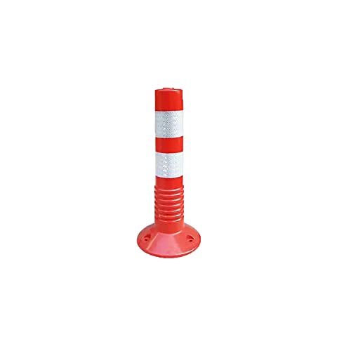 High Visibility Parking Bollards - Durable PU Plastic Barrier Post for Driveways and Residential Areas(Red and White,45cm) von POYSCFLQB
