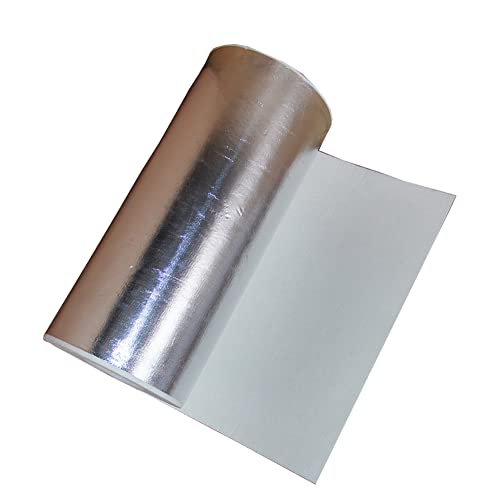 Hochtemperatur-Keramikfaser-Hitzeschildmatte 50 x 100 cm – Aluminiumfolien-Isolierung for Herde, 2300 °F Wärmebarriere(Thick: 1mm) von POYSCFLQB