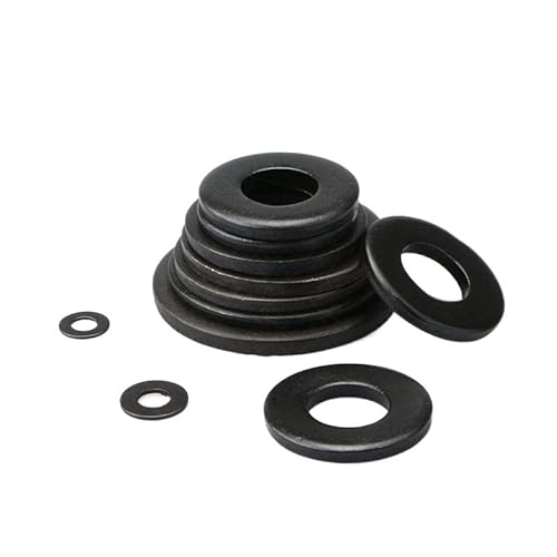 M2 M2.5 M3 M4 M5 M6 M8 M10 M12 M14 M16 M20 M22 M24 Flache Unterlegscheiben - Kohlenstoffstahl der Güteklasse 8.8(M5 25PCS) von POYSCFLQB