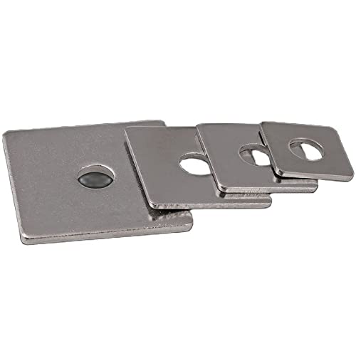 Quadratische Unterlegscheiben aus weißem Zink – M3-M16 Quad-Dichtungswerkzeugsatz (5-teilig) – langlebiger Edelstahl 304(M14 X 40 X 3mm) von POYSCFLQB