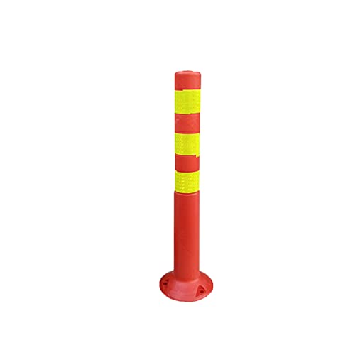 Reflective Plastic Traffic Post - Durable Warning Bollards for Driveway & Parking(Red and Yellow,75cm) von POYSCFLQB