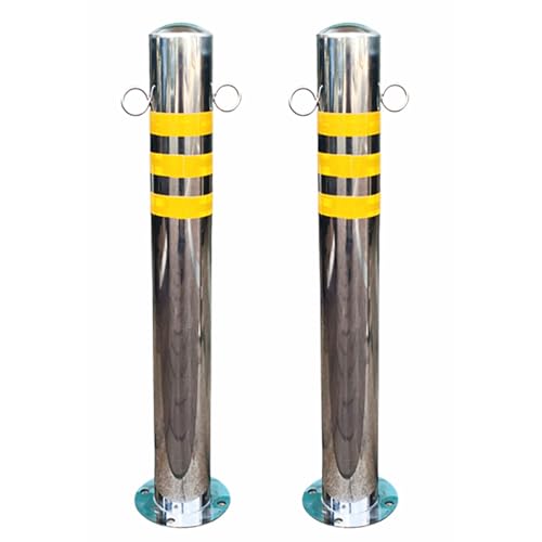 Stainless Steel Bollard - 60/75/100cm Reflective Driveway Barrier Posts for Traffic Control and Parking Protection((2pcs)/3 * 29.5in) von POYSCFLQB