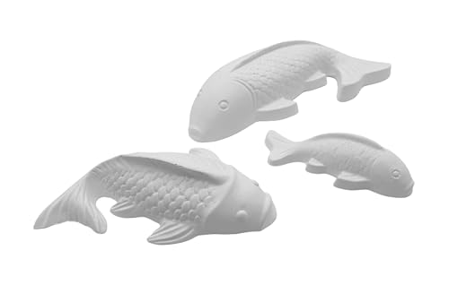 PP Pink Peachy Gartenfiguren Set Fisch Koi Steinfigur Steinguss Beton Karpfen Soragoi Weiss PP Pink Peachy Gartenfiguren Set Fisch Koi Steinfigur Steinguss Beton Karpfen Soragoi Weiss von PP Pink Peachy
