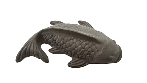 PP Pink Peachy Steinfigur Koi Fisch aus Beton 28 cm | Gartenfigur Karpfen liegend anthrazit grau | Handmade Unikat | Steinguss frostfest | Deko für Innen & Außen PP Pink Peachy Steinfigur Koi Fisch aus Beton 28 cm | Gartenfigur Karpfen liegend anthrazit grau | Handmade Unikat | Steinguss frostfest | Deko für Innen & Außen von PP Pink Peachy