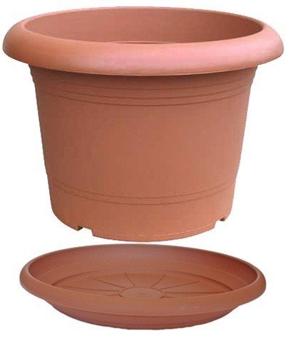 PP Plastic 022-35-02 Blumenkübel Oliver, Terracotta, durchmesser 35xH25 cm von TESTRUT