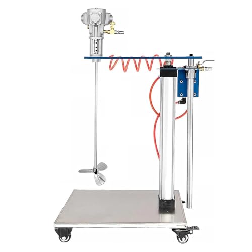 PP-Vic 30 Gallonen Pneumatischer Farbrührer, Automatisch Anhebender Pneumatischer IBC-Rührer, Flüssigtinten-Farbmischer Mit Stützrahmen, Mehrzweck-Industrie-Lösungs- Und Mischgerät,B 30 gallon von PP-Vic