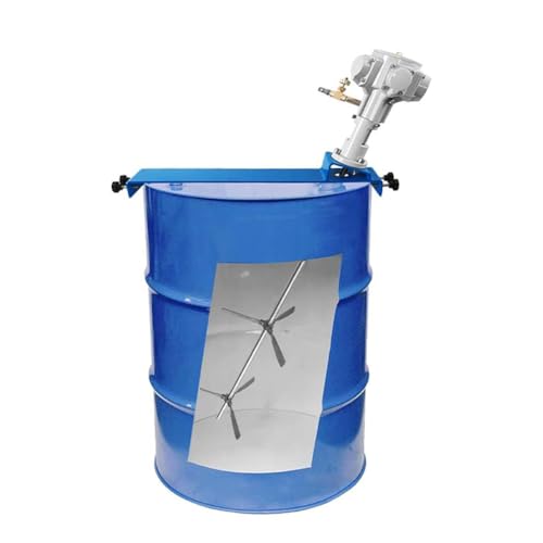 PP-Vic 50 Gallonen Pneumatischer Benzinrührer Aus Edelstahl, 1/2 PS, Großes Mischfass in Laborgröße, Kapazität 200 L, Hochgeschwindigkeitsrotation, Sicher Für Flüssige Farben,Aa von PP-Vic