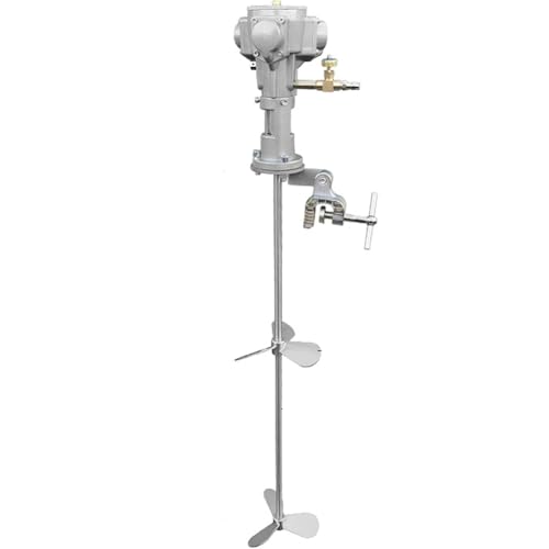 PP-Vic 50 Gallonen Pneumatischer Benzinrührer Aus Edelstahl, 1/2 PS, Großes Mischfass in Laborgröße, Kapazität 200 L, Hochgeschwindigkeitsrotation, Sicher Für Flüssige Farben,Cc von PP-Vic