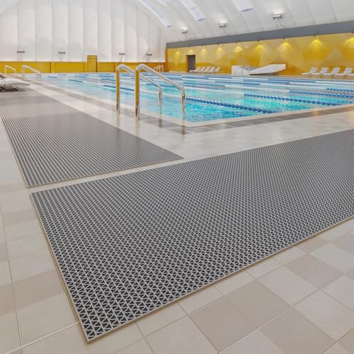 PP-Vic Badezimmerbodenmatte Dämpfung, Sauna-Zimmer-Anti-Rutsch-Matte, Schnelltrocknenbadematte, Anti-Schlupf-Matte Im Freien, Einfache Spülung, Duschbad,2 * 1m von PP-Vic
