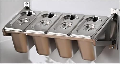 PP-Vic Pizzabelagstation, Wandmontierter Pizzabelagbehälter, Lebensmittelbehälter Aus Edelstahl Mit Deckel Für Soße, Salat, Marmelade, Obstbeläge, Geeignet Für Die Speisekammer,48x22x18cm PP-Vic Pizzabelagstation, Wandmontierter Pizzabelagbehälter, Lebensmittelbehälter Aus Edelstahl Mit Deckel Für Soße, Salat, Marmelade, Obstbeläge, Geeignet Für Die Speisekammer,48x22x18cm von PP-Vic